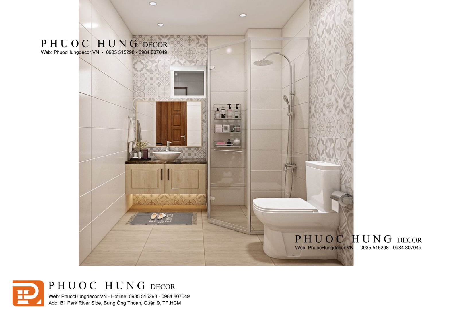 Thiết kế nội thất phòng tắm biệt thự Villa Park phong cách hiện đại
