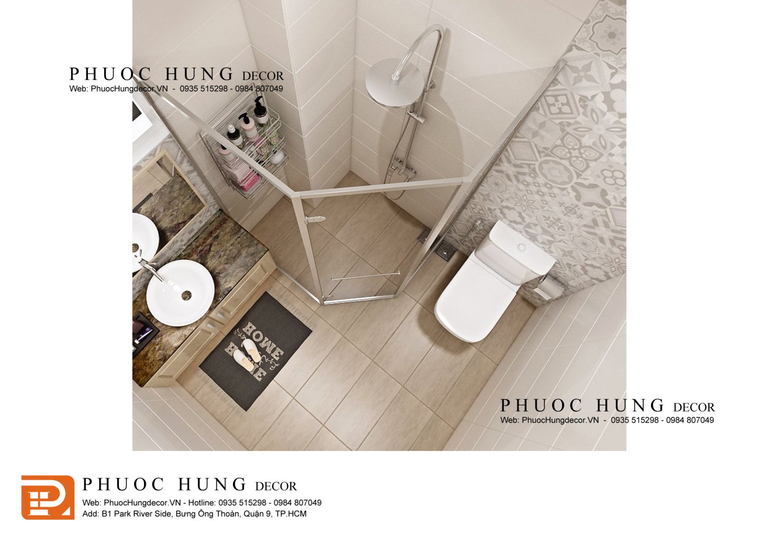 Thiết kế nội thất phòng tắm biệt thự Villa Park phong cách hiện đại