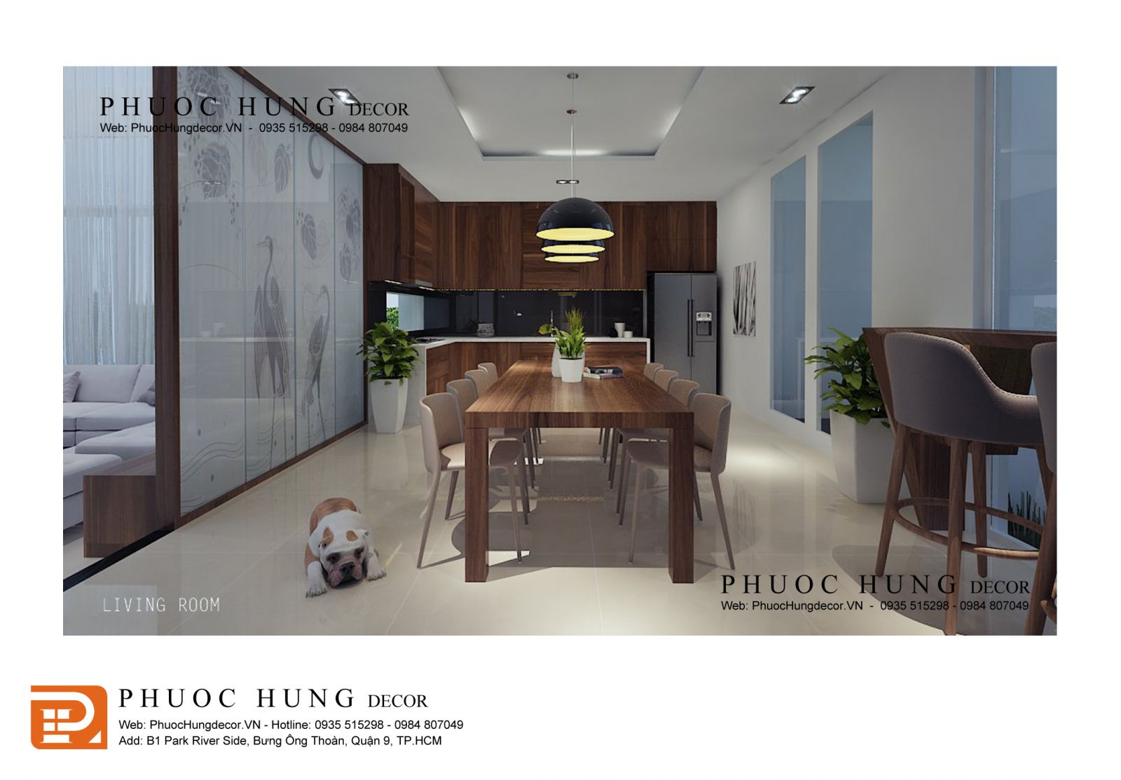 Thiết kế nội thất phòng bếp biệt thự phong cách Luxury