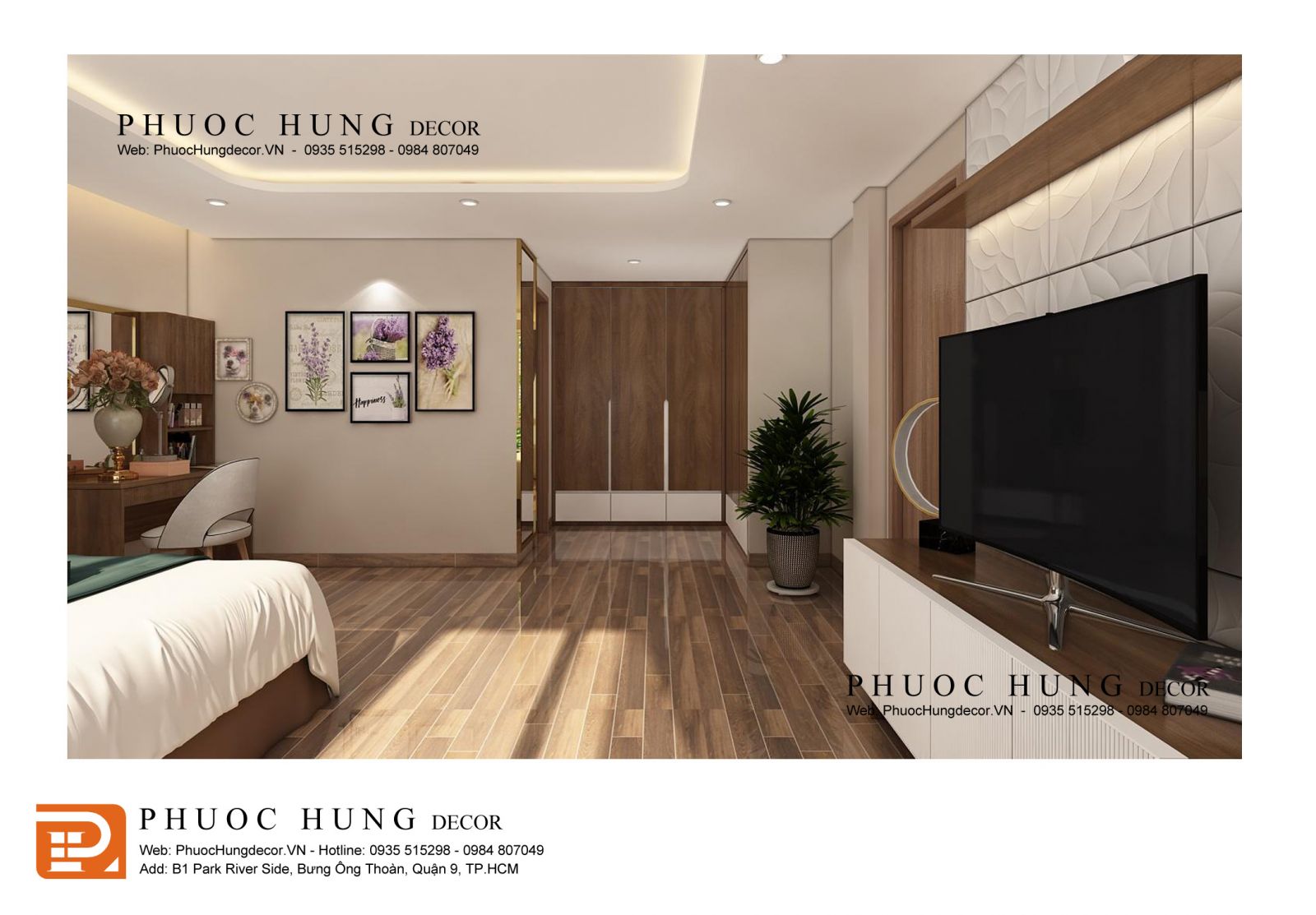 Thiết kế nội thất phòng ngủ phong cách Luxury