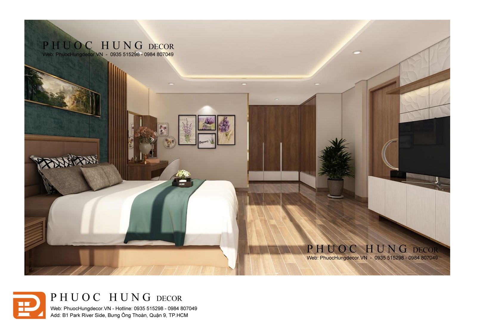 Thiết kế nội thất phòng ngủ phong cách Luxury