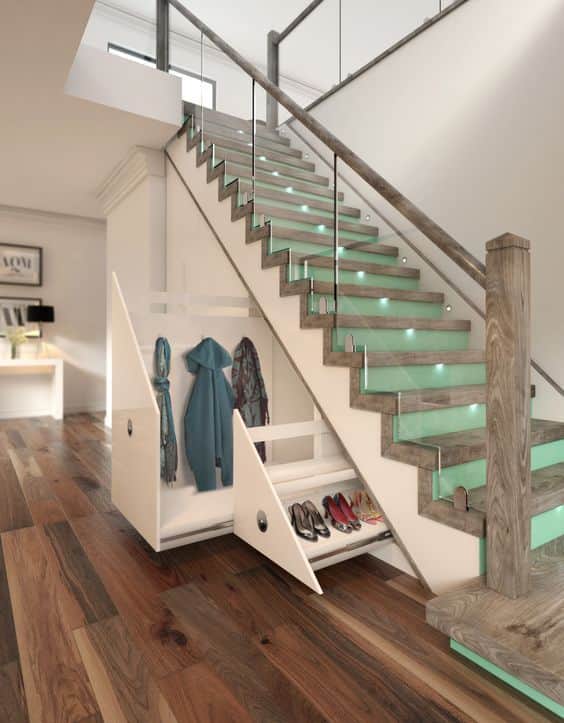 Thiết kế tủ gầm cầu thang phòng khách